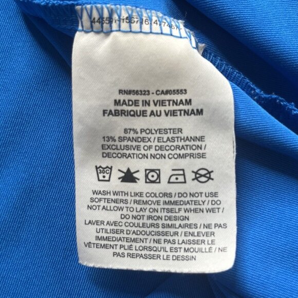 Nike DriFit Golf Polo Shirt Mens 2XL Blue Gray Short Sleeves - Picture 8 of 8